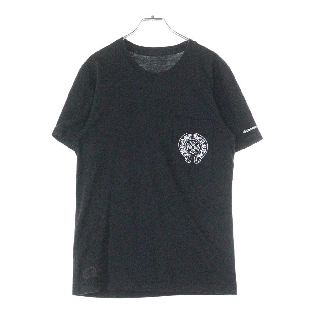 CHROME HEARTS(クロムハーツ) Horseshoe Tee ホースシューロゴ クルーネック半袖Tシャツカットソー ブラック