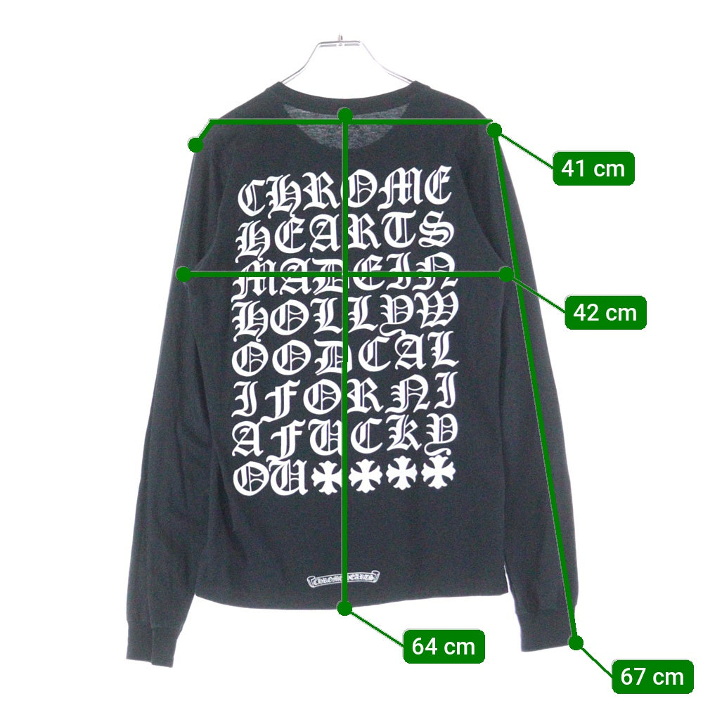 CHROME HEARTS(クロムハーツ) Old English L/S オールドイングリッシュ 長袖Tシャツ ロンT ブラック