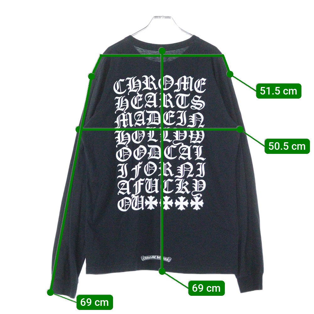 CHROME HEARTS(クロムハーツ) Old English L/S オールドイングリッシュ 長袖Tシャツ ロンT ブラック