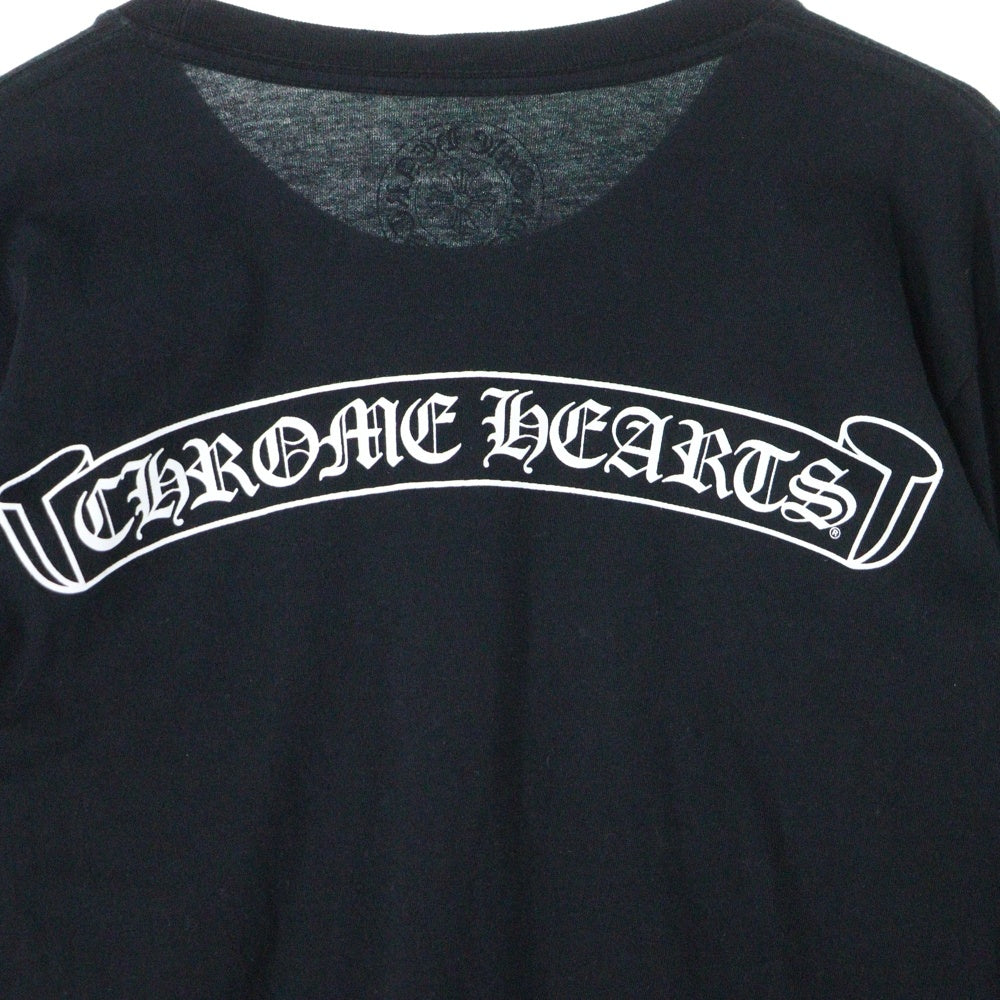 CHROME HEARTS(クロムハーツ) CH SCROLL LABEL FUCKYOU L/S /1 スクロールラベル ファックユーアームプリント長袖Tシャツ ブラック