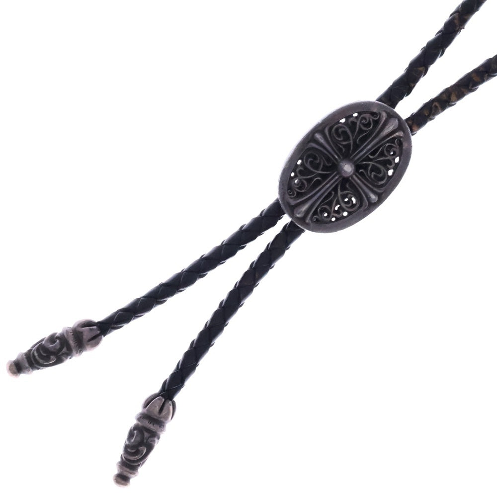 CHROME HEARTS(クロムハーツ) BOLOTIE OVALTINY タイニークラシックオーバルクロス ループタイ シルバー/ブラック BCA209