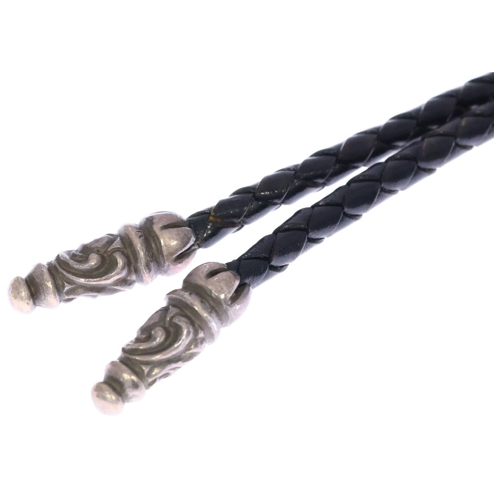 CHROME HEARTS(クロムハーツ) BOLOTIE OVALTINY タイニークラシックオーバルクロス ループタイ シルバー/ブラック BCA209