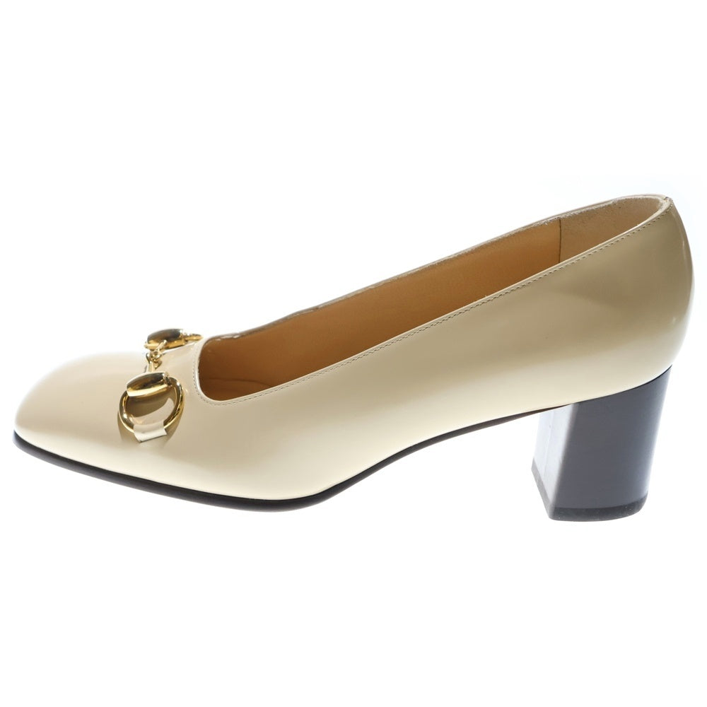 GUCCI(グッチ) ホースビット レザー パンプス ベージュ レディース 2312