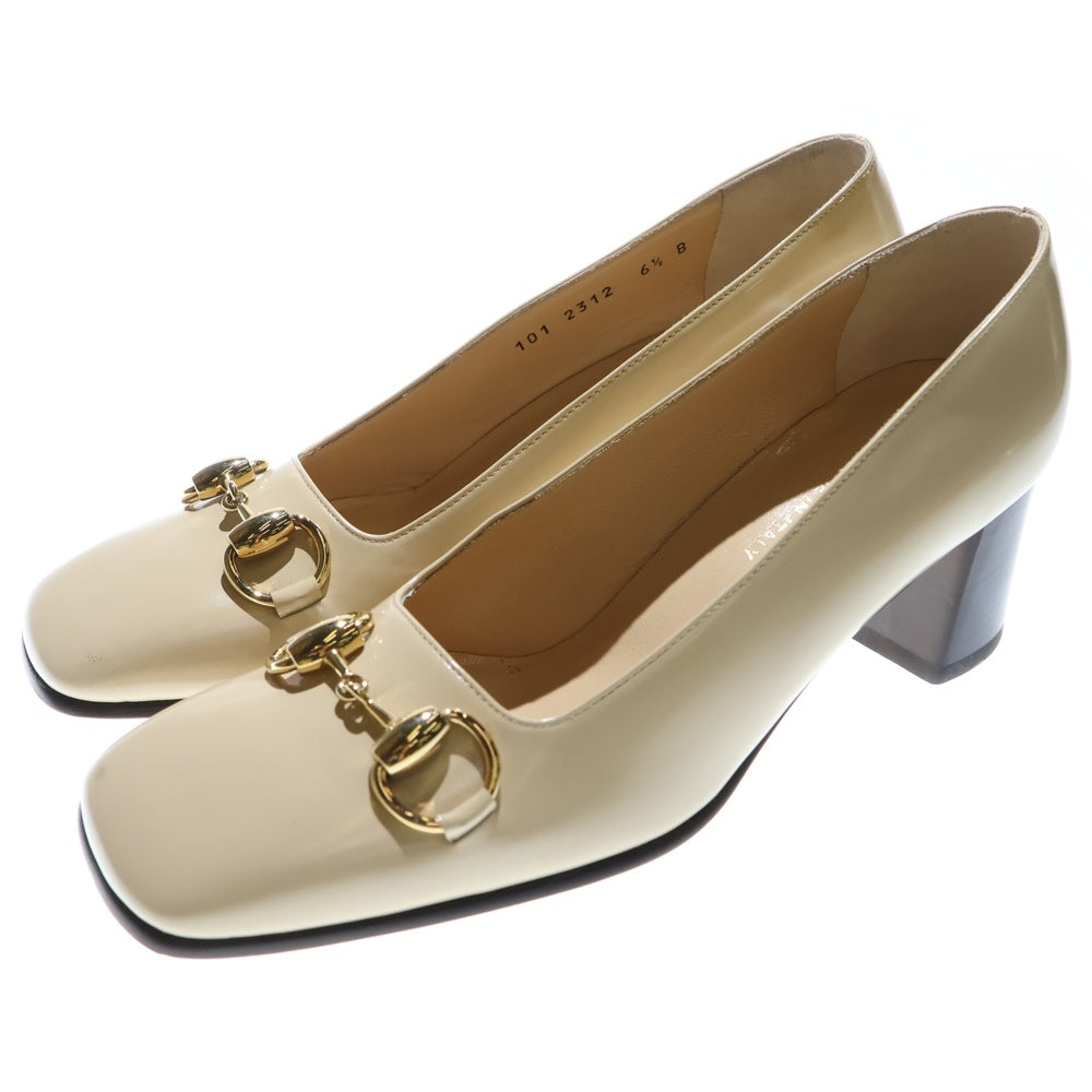 GUCCI(グッチ) ホースビット レザー パンプス ベージュ レディース 2312