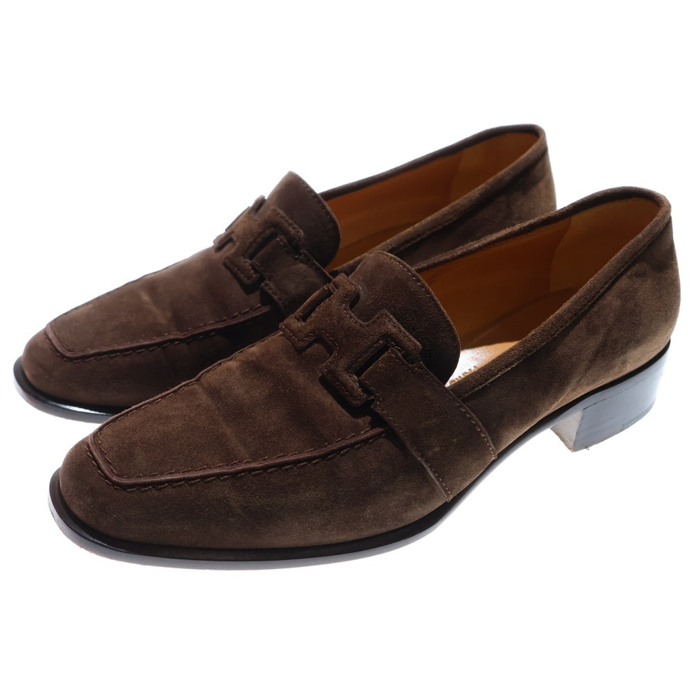 HERMES(エルメス) コンスタンス スエード ローファー ブラウン レディース