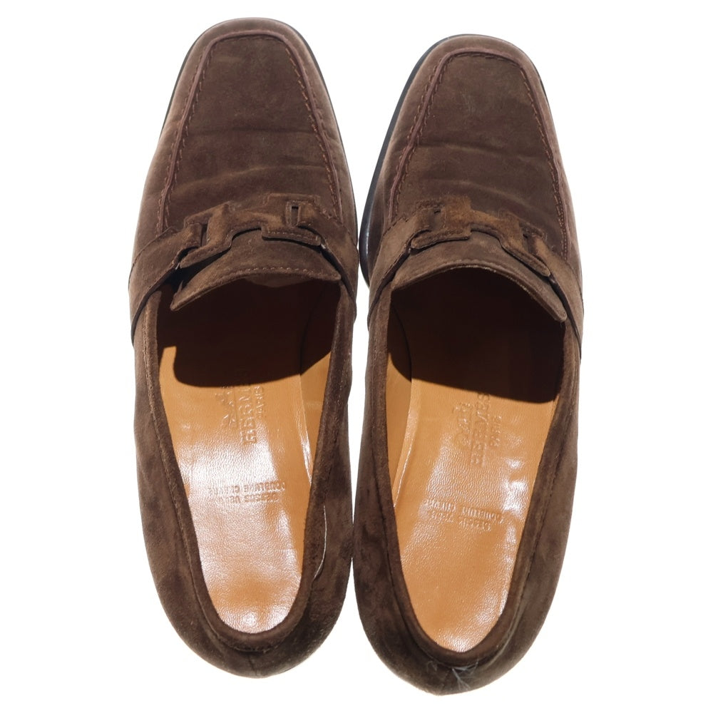 HERMES(エルメス) コンスタンス スエード ローファー ブラウン レディース