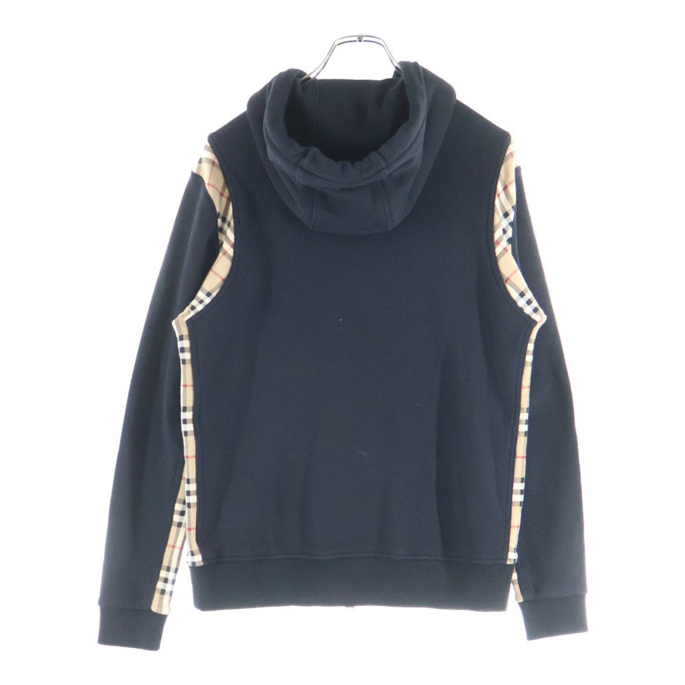 BURBERRY(バーバリー) 22SS CHECKER ZIP チェッカージップアップパーカー ノバチェックパーカー ブラック 8034510