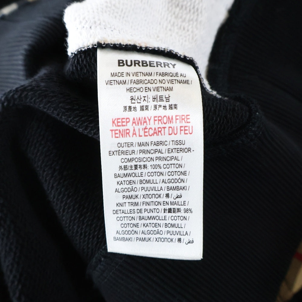 BURBERRY(バーバリー) 22SS CHECKER ZIP チェッカージップアップパーカー ノバチェックパーカー ブラック 8034510