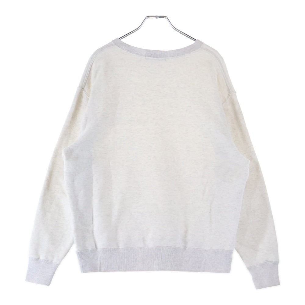 GOD SELECTION XXX(ゴッドセレクショントリプルエックス) ワンポイントロゴ クルーネックスウェットシャツ トレーナー グレー