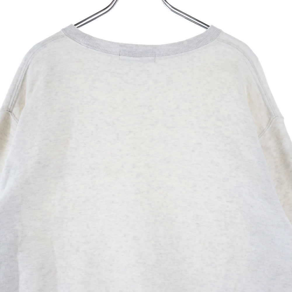 GOD SELECTION XXX(ゴッドセレクショントリプルエックス) ワンポイントロゴ クルーネックスウェットシャツ トレーナー グレー