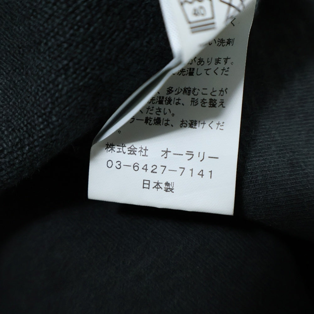 AURALEE(オーラリー) super milled sweat cut off A8AP05SM カットオフ 長袖Tシャツ カットソー ブラック レディース