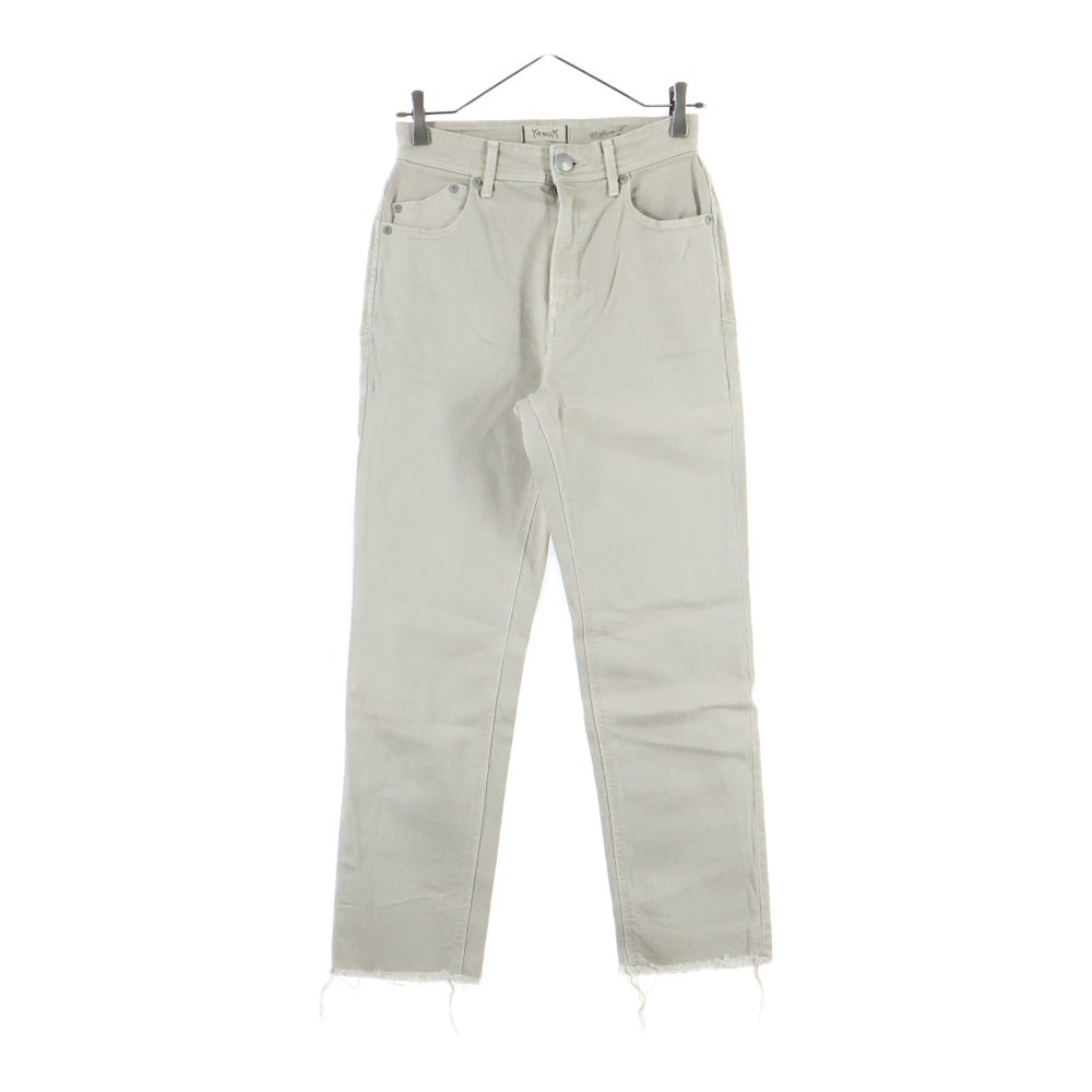 YANUK(ヤヌーク) カットオフ デニムパンツ ベージュ 57103215 レディース