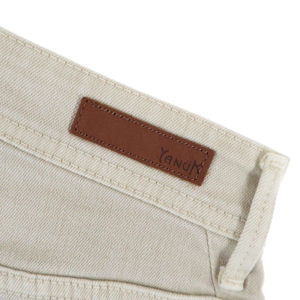 YANUK(ヤヌーク) カットオフ デニムパンツ ベージュ 57103215 レディース