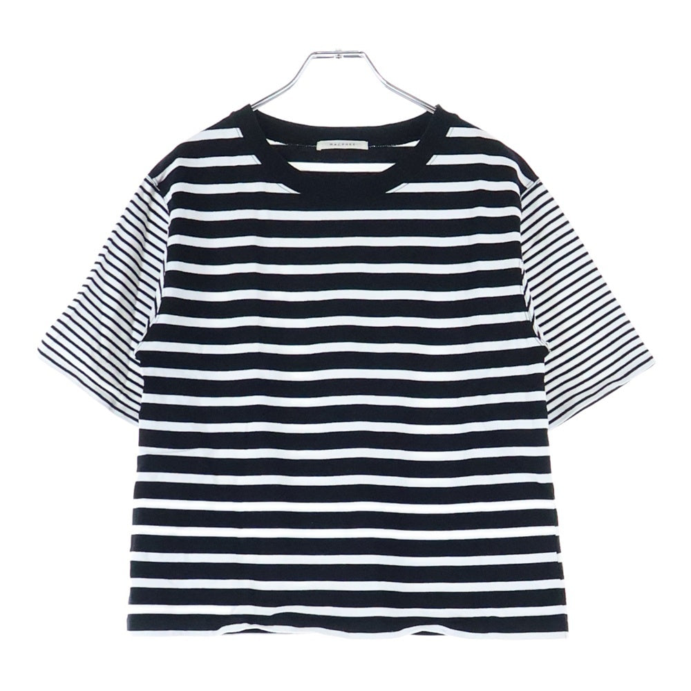 MACPHEE(マカフィ) ボーダー 半袖Tシャツ ブラック/ホワイト 12-03-72-03302 レディース