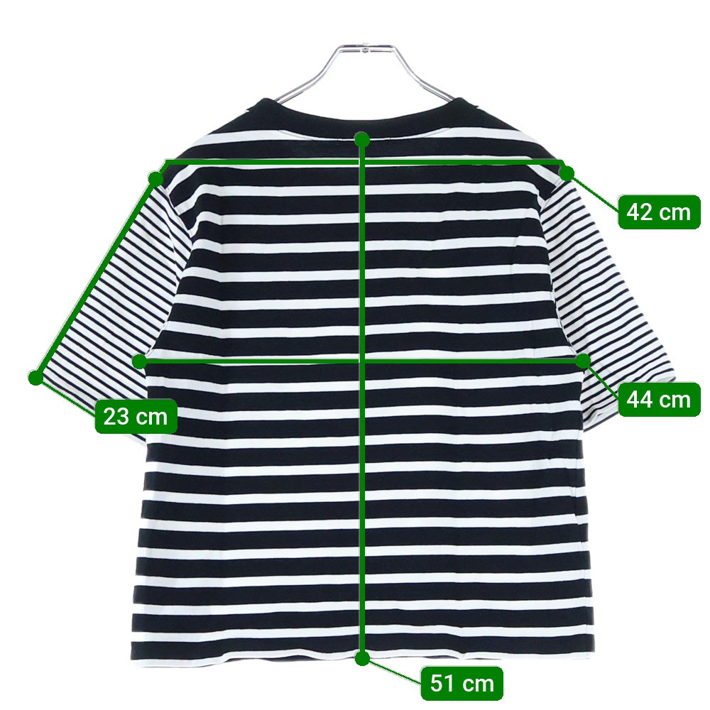 MACPHEE(マカフィ) ボーダー 半袖Tシャツ ブラック/ホワイト 12-03-72-03302 レディース