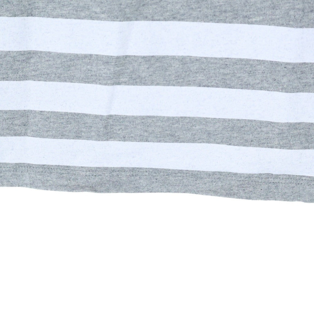 MAISON KITSUNE(メゾンキツネ) パリジャン プリント ボーダー 半袖Tシャツ グレー GM00108KJ0010 レディース