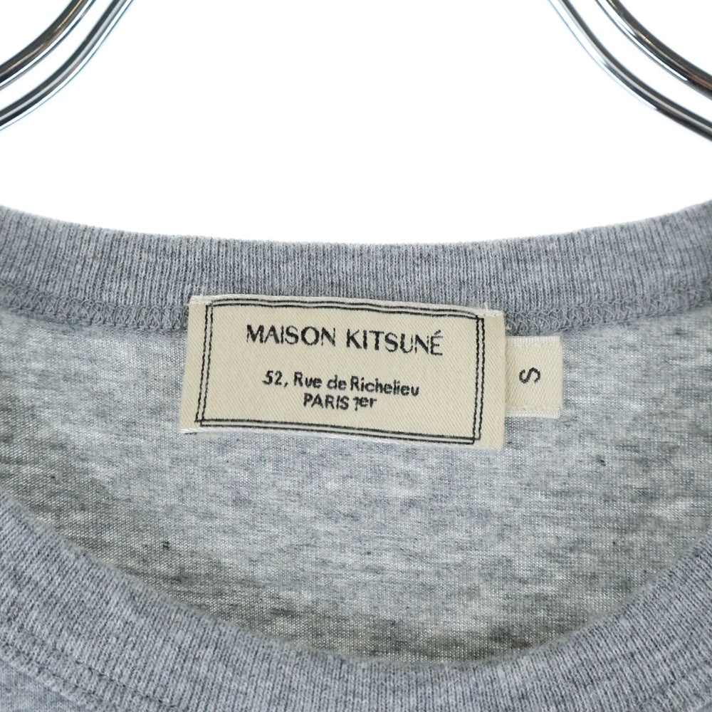 MAISON KITSUNE(メゾンキツネ) パリジャン プリント ボーダー 半袖Tシャツ グレー GM00108KJ0010 レディース