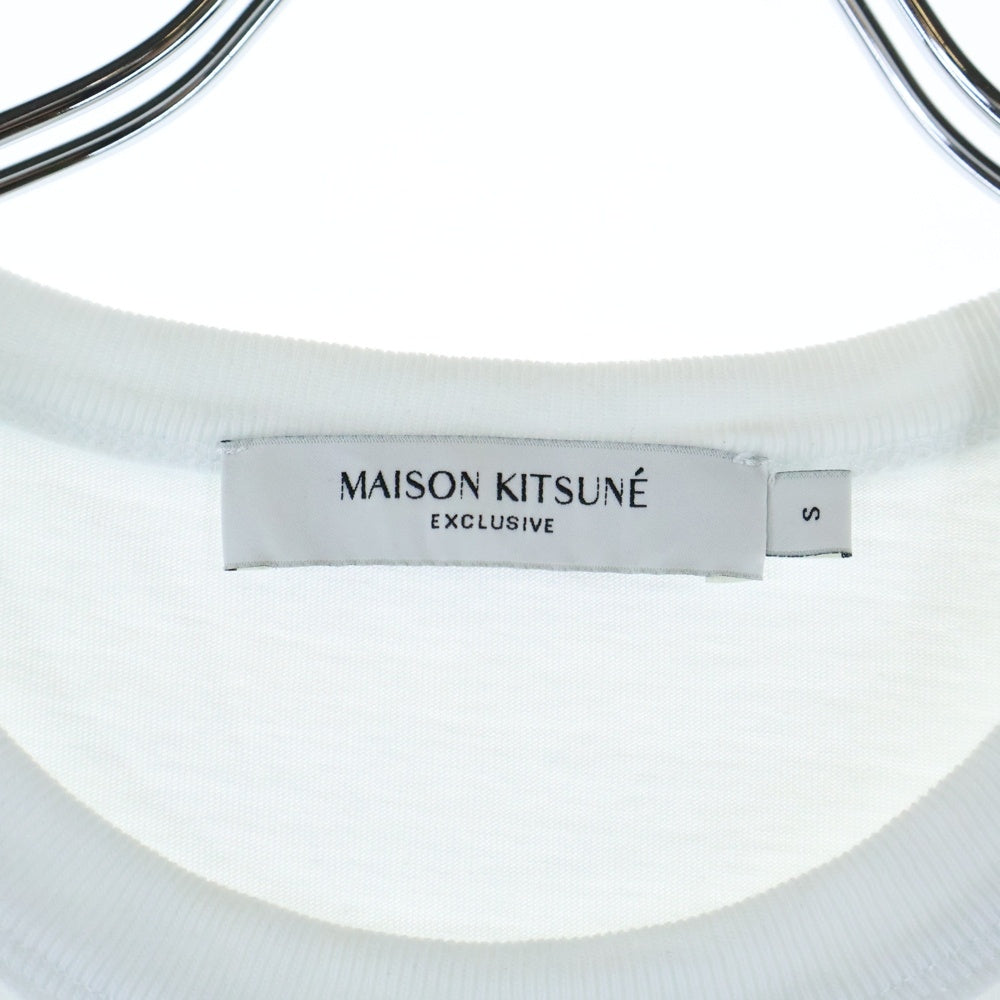 MAISON KITSUNE(メゾンキツネ) OLY タクシー フォックス プリント 半袖Tシャツ ホワイト IU00101KJ0008