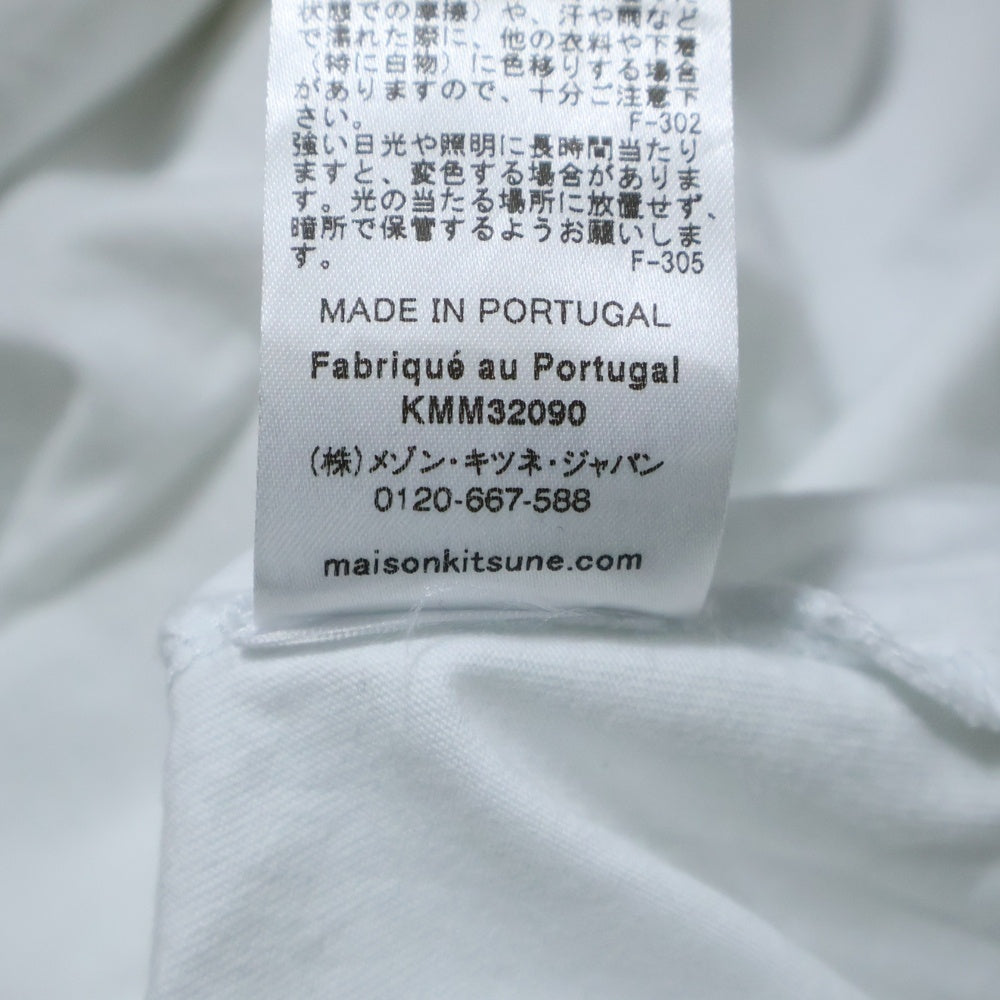 MAISON KITSUNE(メゾンキツネ) OLY タクシー フォックス プリント 半袖Tシャツ ホワイト IU00101KJ0008