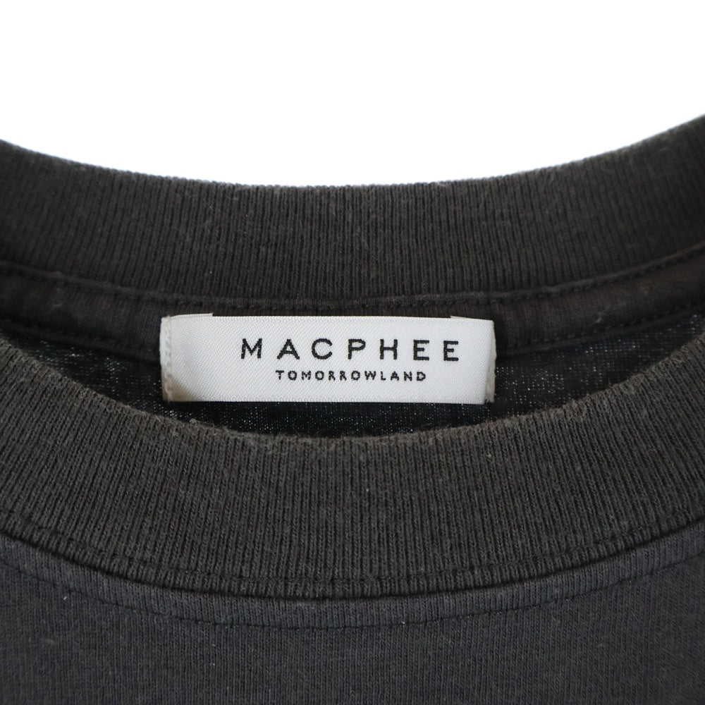 MACPHEE(マカフィ) プリント 半袖Tシャツ カットソー チャコール 12-03-11-03702 レディース