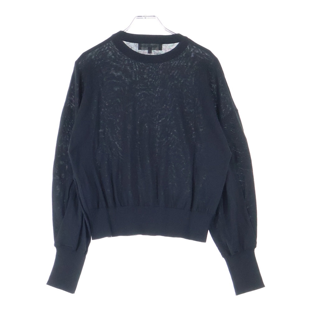 ENFOLD(エンフォルド) シルク コットン混 セーター ブラック 300BA370-0100 レディース