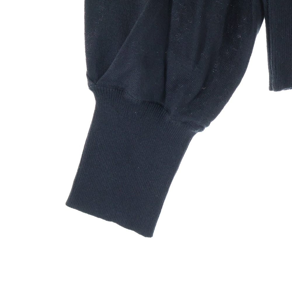 ENFOLD(エンフォルド) シルク コットン混 セーター ブラック 300BA370-0100 レディース