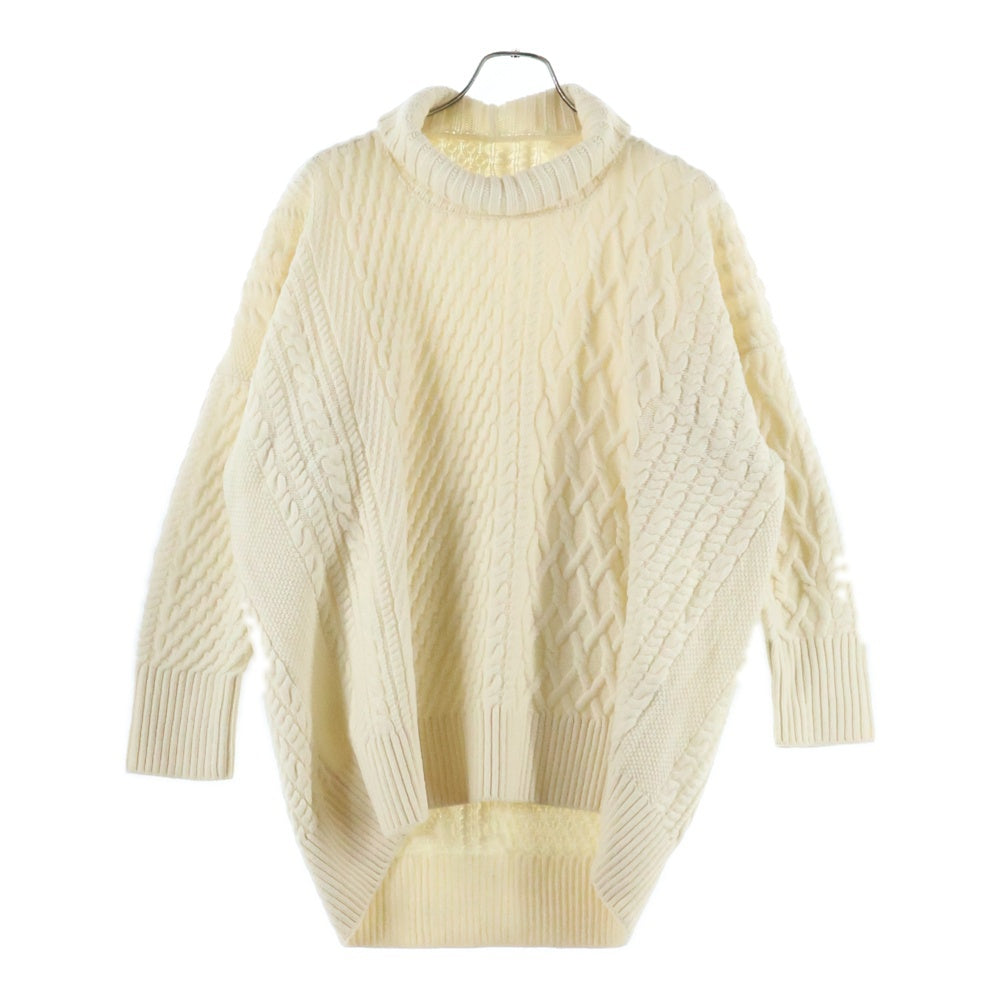 TOMORROWLAND(トゥモローランド) ケーブルハイネック ニットセーター ホワイト レディース 11-02-95-02301