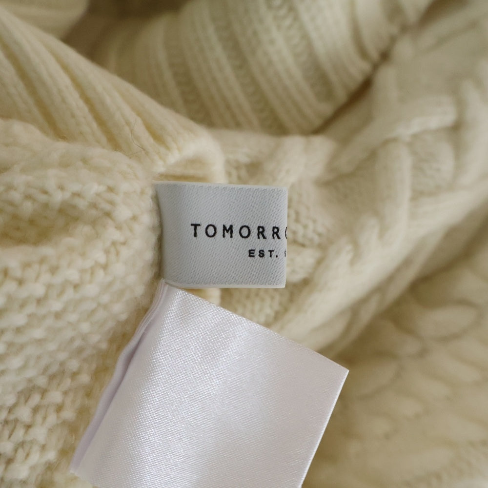 TOMORROWLAND(トゥモローランド) ケーブルハイネック ニットセーター ホワイト レディース 11-02-95-02301