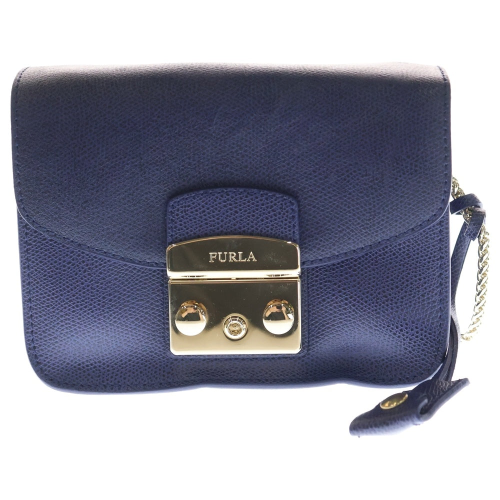 FURLA(フルラ) メトロポリス チェーン ショルダーバッグ ネイビー 
