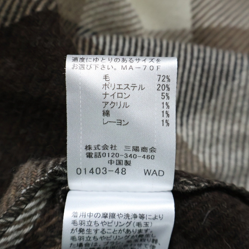 BLUE LABEL CRESTBRIDGE(ブルーレーベルクレストブリッジ) 長袖チェックシャツワンピース ブラウン レディース 55J10-480-56