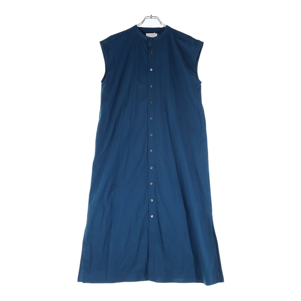 MACPHEE(マカフィ) ノースリーブ スタンドカラーワンピース グリーン レディース 12-06-11-06704