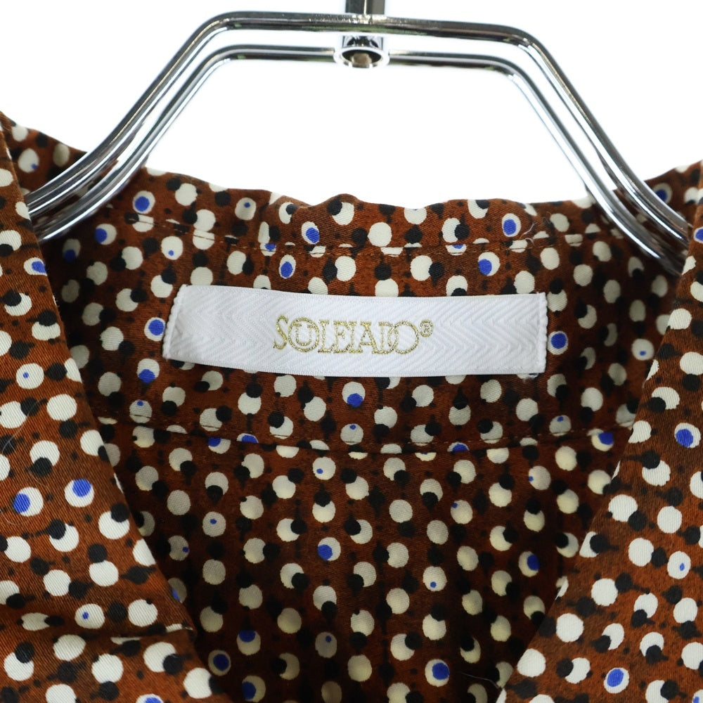 TOMORROWLAND(トゥモローランド) SOULEIADO 総柄 半袖シャツ ブラウン 75-01-14-01001