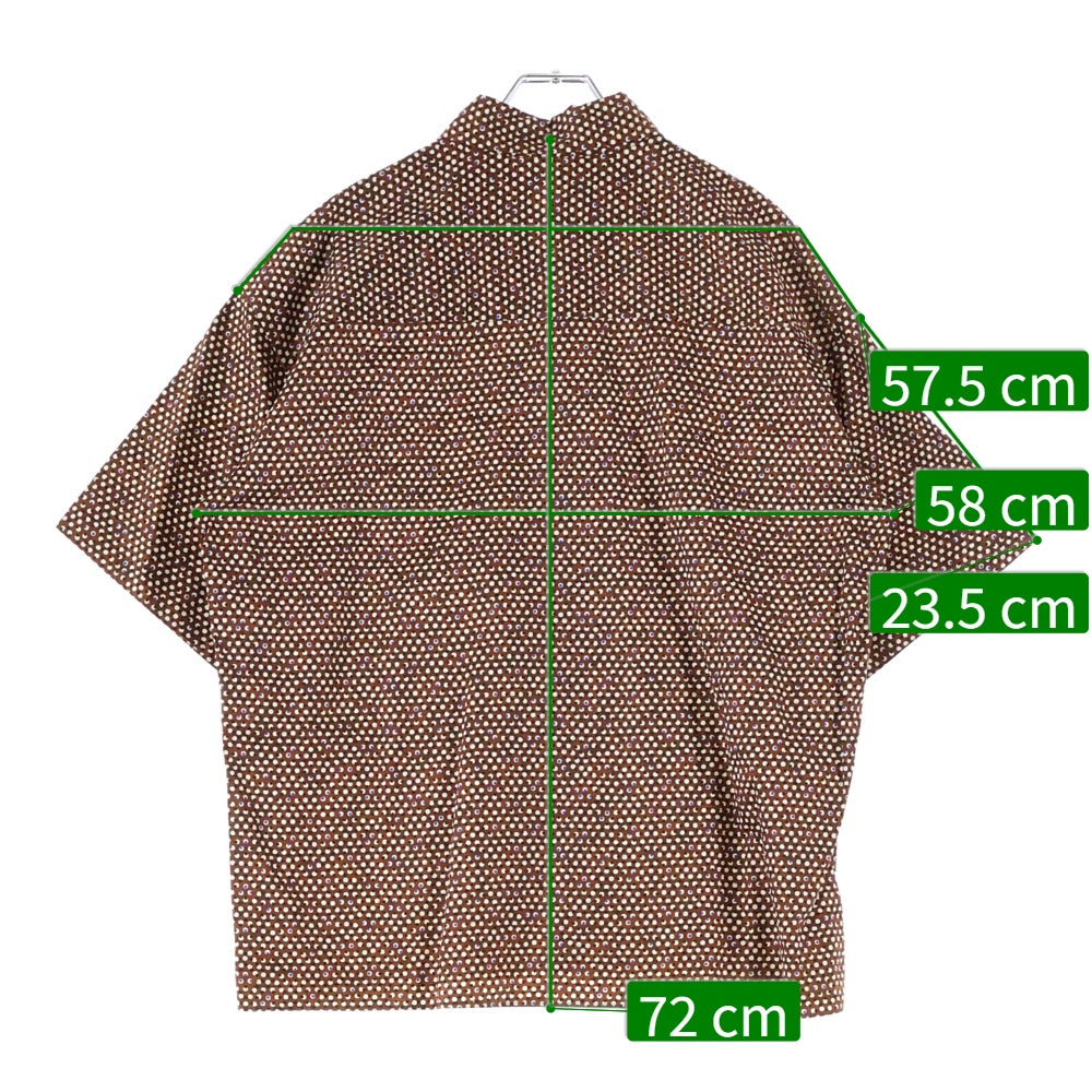 TOMORROWLAND(トゥモローランド) SOULEIADO 総柄 半袖シャツ ブラウン 75-01-14-01001