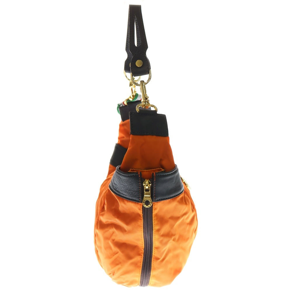 Orobianco(オロビアンコ) 2WAY ナイロン ショルダーバッグ ハンドバッグ オレンジ レディース