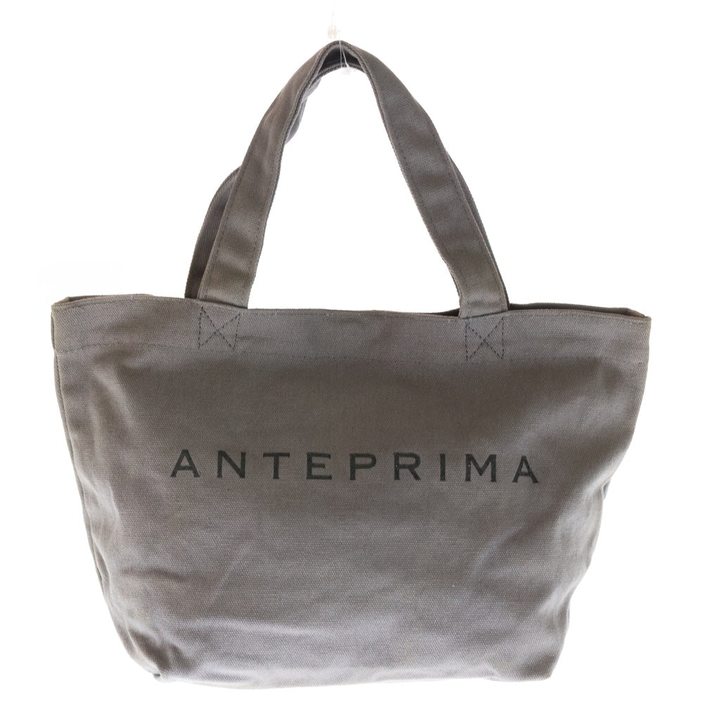 ANTEPRIMA(アンテプリマ) ロゴ プリント キャンバス ミニトートバッグ グレー レディース