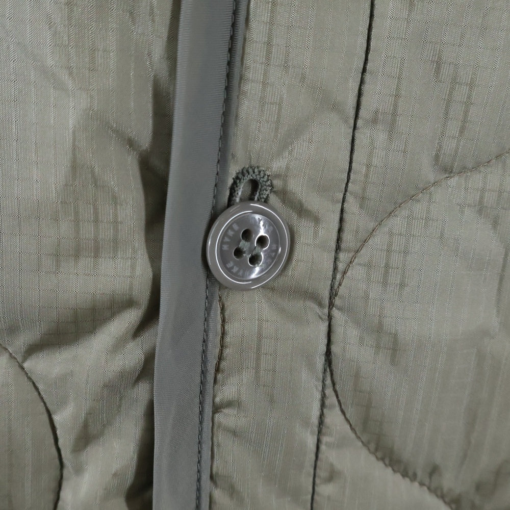 HYKE(ハイク) 20AW ナイロン キルティング コート カーキ レディース 202-17247