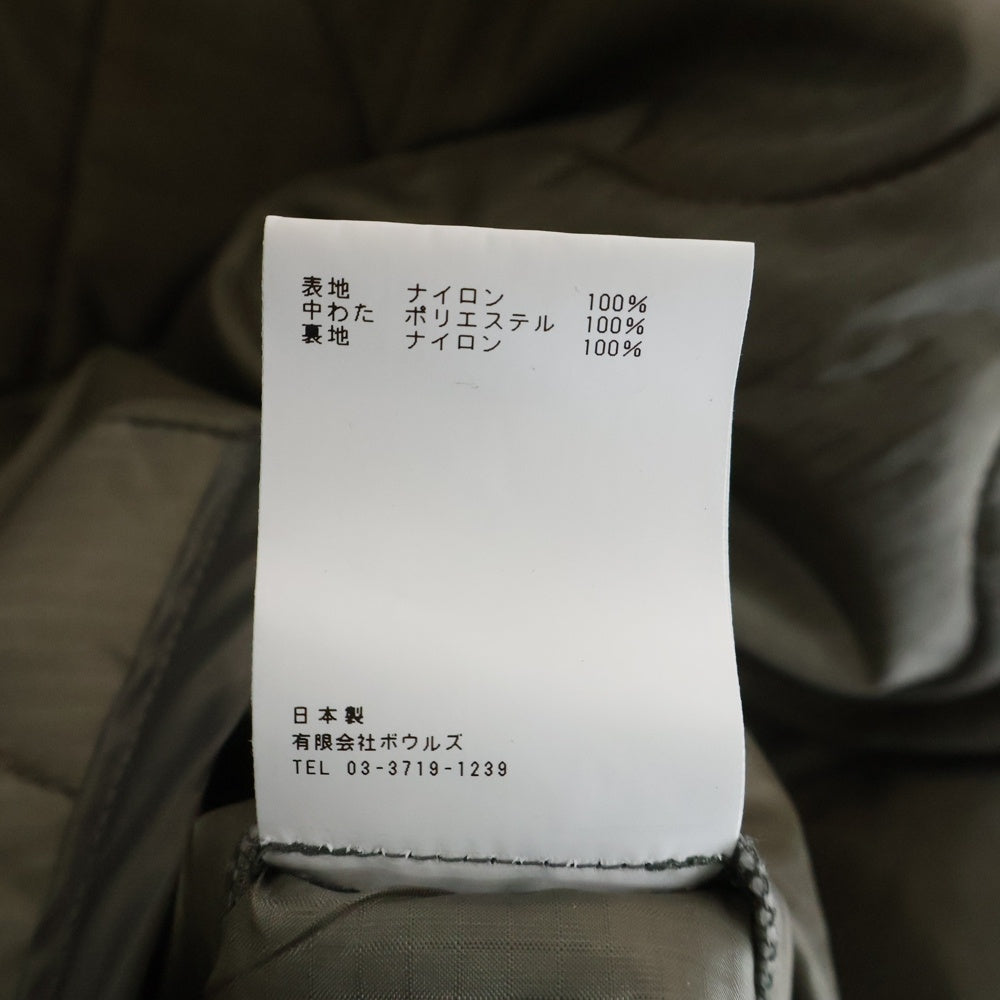 HYKE(ハイク) 20AW ナイロン キルティング コート カーキ レディース 202-17247
