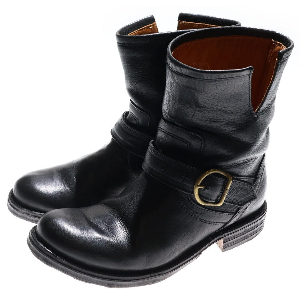 NO BRAND(ノーブランド) FIORENTINI+BAKER サイドジップ レザー ブーツ レディース ブラック