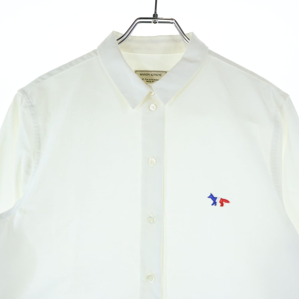 MAISON KITSUNE(メゾンキツネ) ワッペン 長袖シャツ ホワイト レディース KMH-0800-A