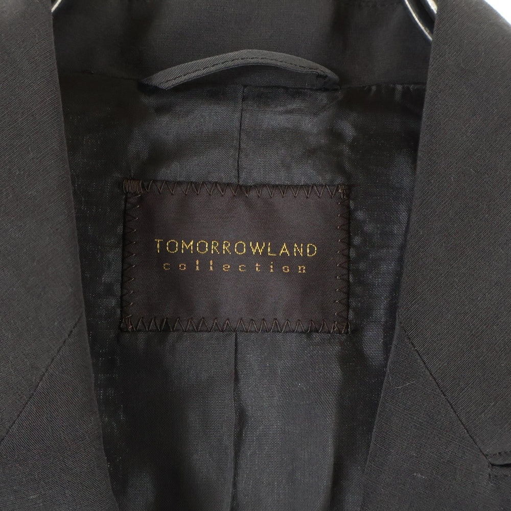 TOMORROWLAND(トゥモローランド) レーヨン ダブル テーラードジャケット ブラウン レディース 13-07-12-07451