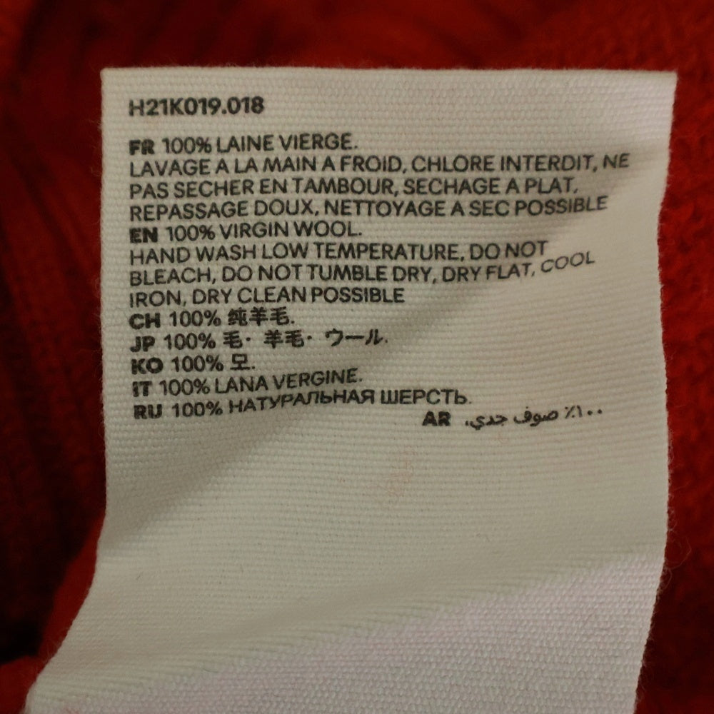 AMI Alexandre Mattiussi(アミアレクサンドルマテュッシ) 21AW ハートロゴクルーネックニットセーター H21K019.018 レッド