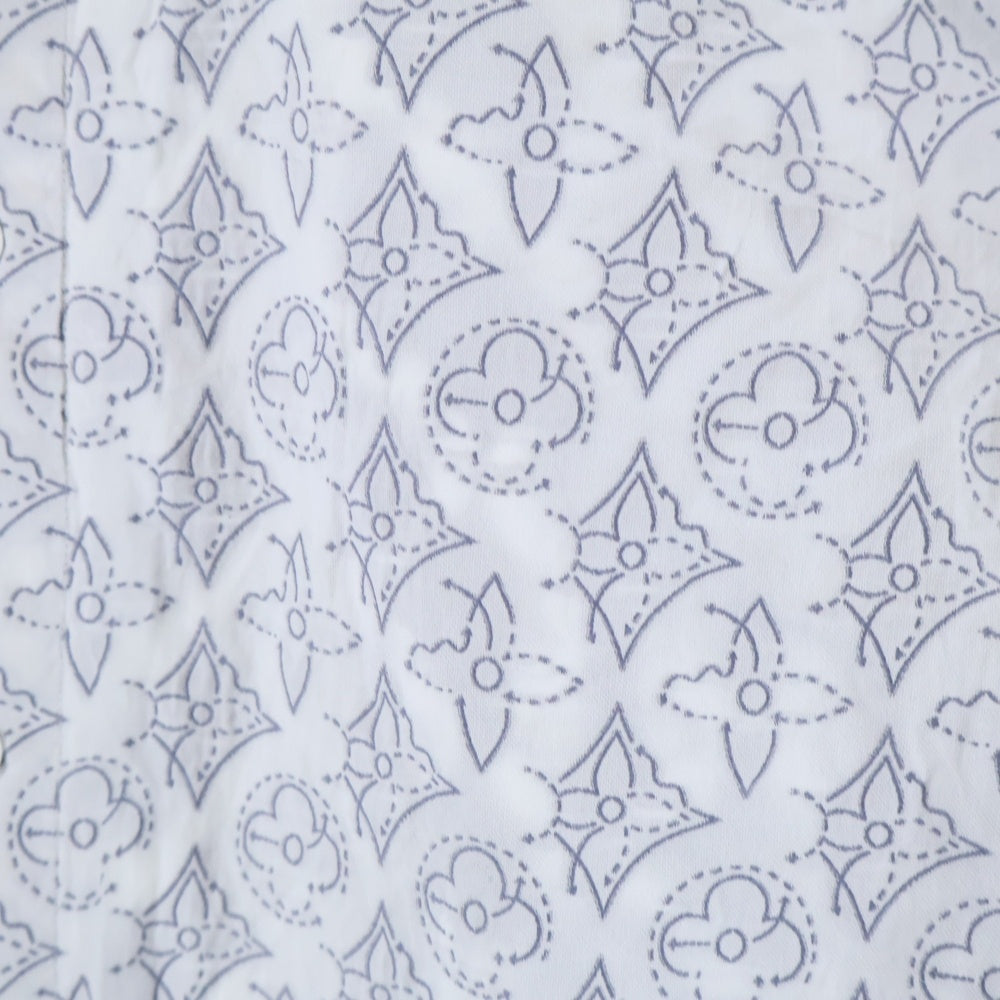 LOUIS VUITTON(ルイヴィトン) 21AW モノグラムフラワーパターン コットン長袖シャツ ホワイト RM212Q EO4 HLS43W