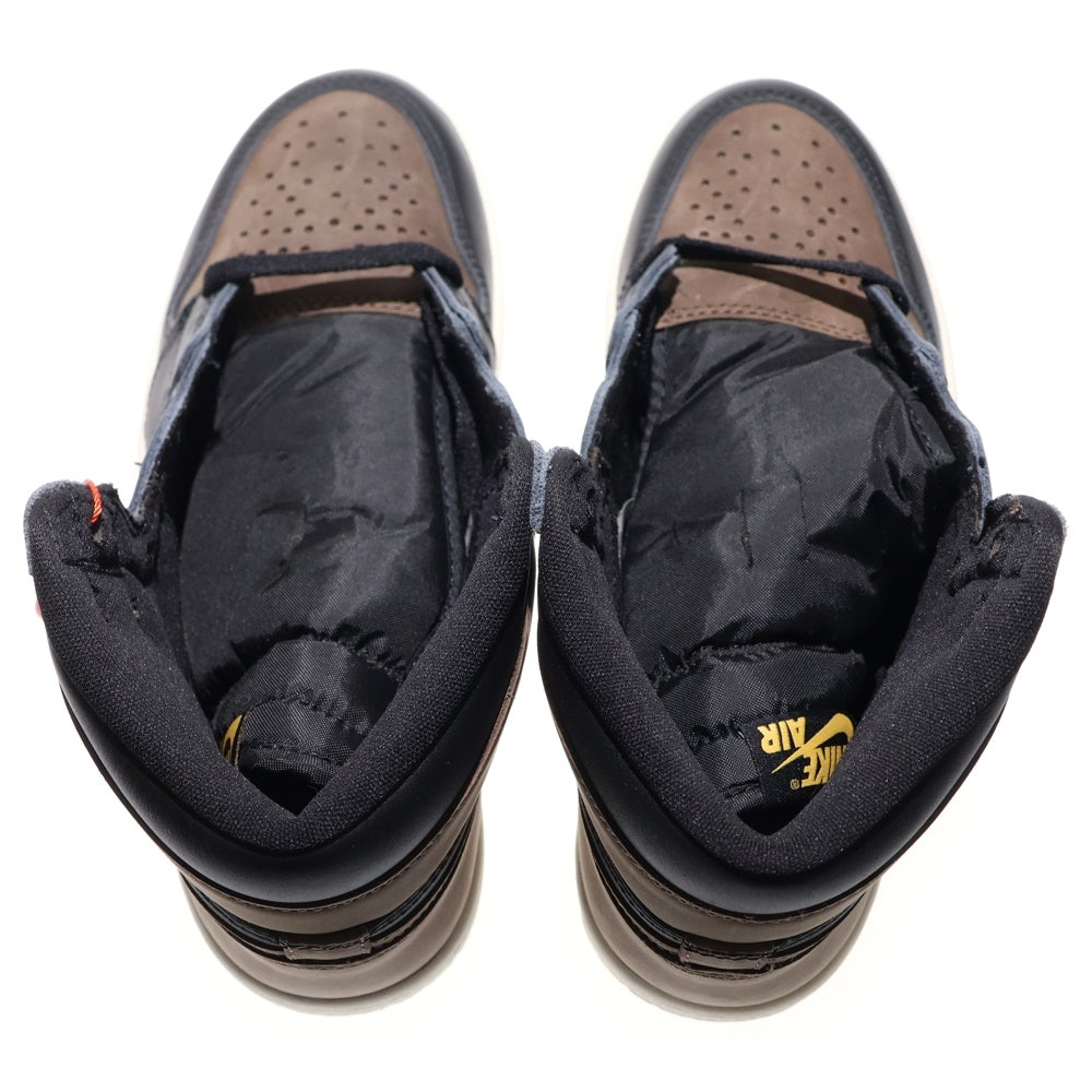 NIKE(ナイキ) AIR JORDAN1 RETRO HIGH OG PALOMINO DZ5485-020 エアジョーダン1 レトロ パロミノ ハイカットスニーカー ブラウン/ブラック レディース US6/24.0cm