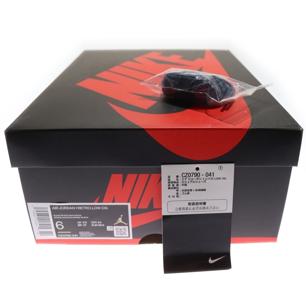 NIKE(ナイキ) AIR JORDAN 1 LOW OG CZ0790-041 エアージョーダン1 ローカットスニーカー ネイビー レディース US6/24.0cm