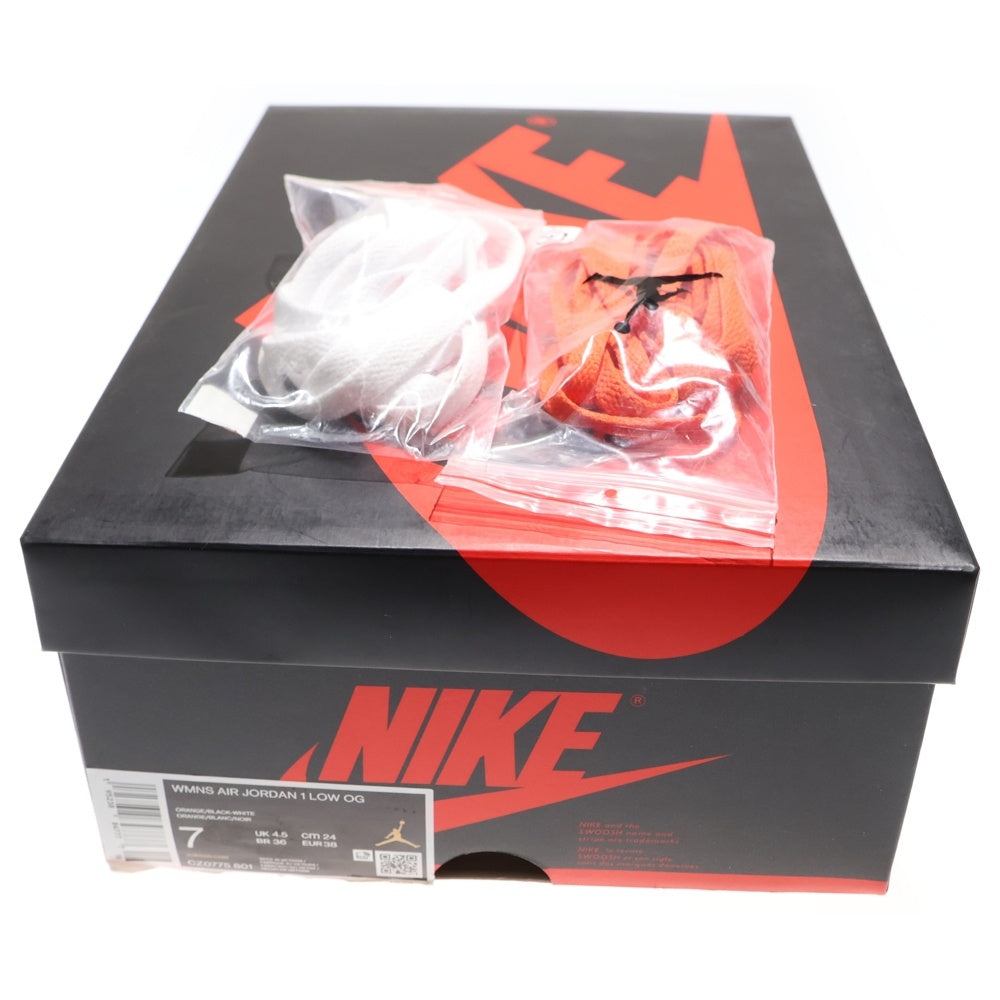 NIKE(ナイキ) WMNS AIR JORDAN 1 LOW OG CZ0775-801 ウィメンズ エアージョーダン1 ローカットスニーカー オレンジ レディース US7/24.0cm