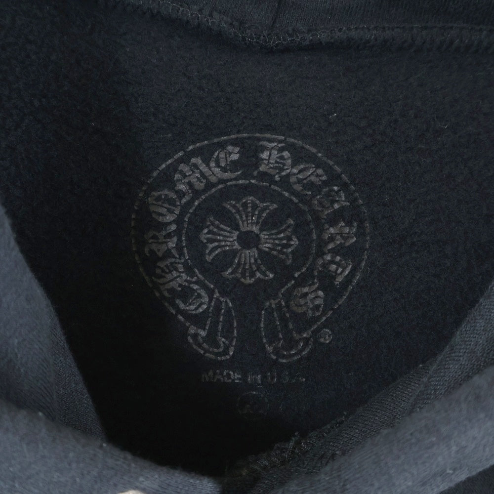 CHROME HEARTS(クロムハーツ) HORSESHOE PULLOVER HOODIE ホースシュープリント アームフローラル スウェットプルオーバーパーカー ブラック