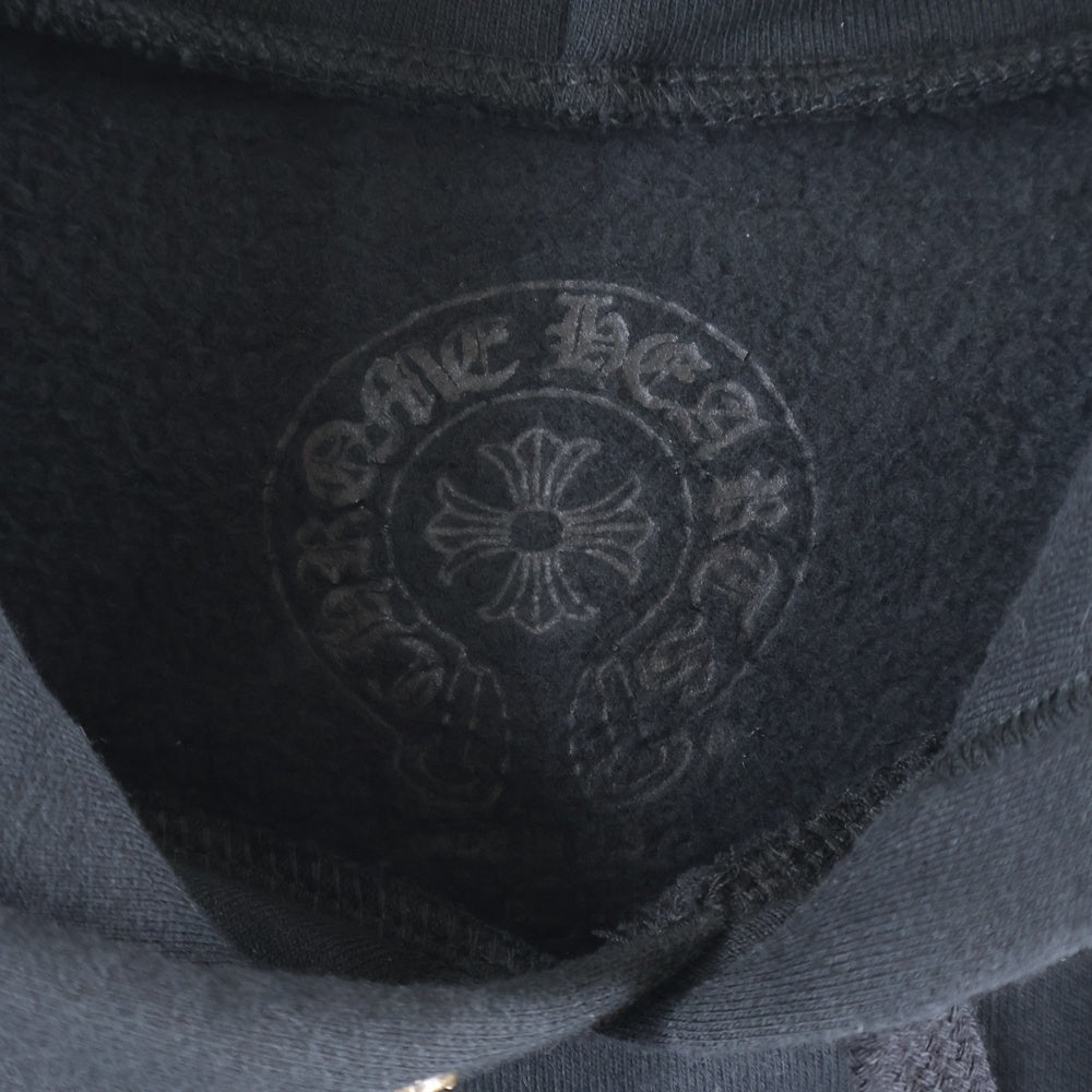 CHROME HEARTS(クロムハーツ) HORSESHOE PULLOVER HOODIE ホースシュープリント アームフローラル スウェットプルオーバーパーカー ブラック