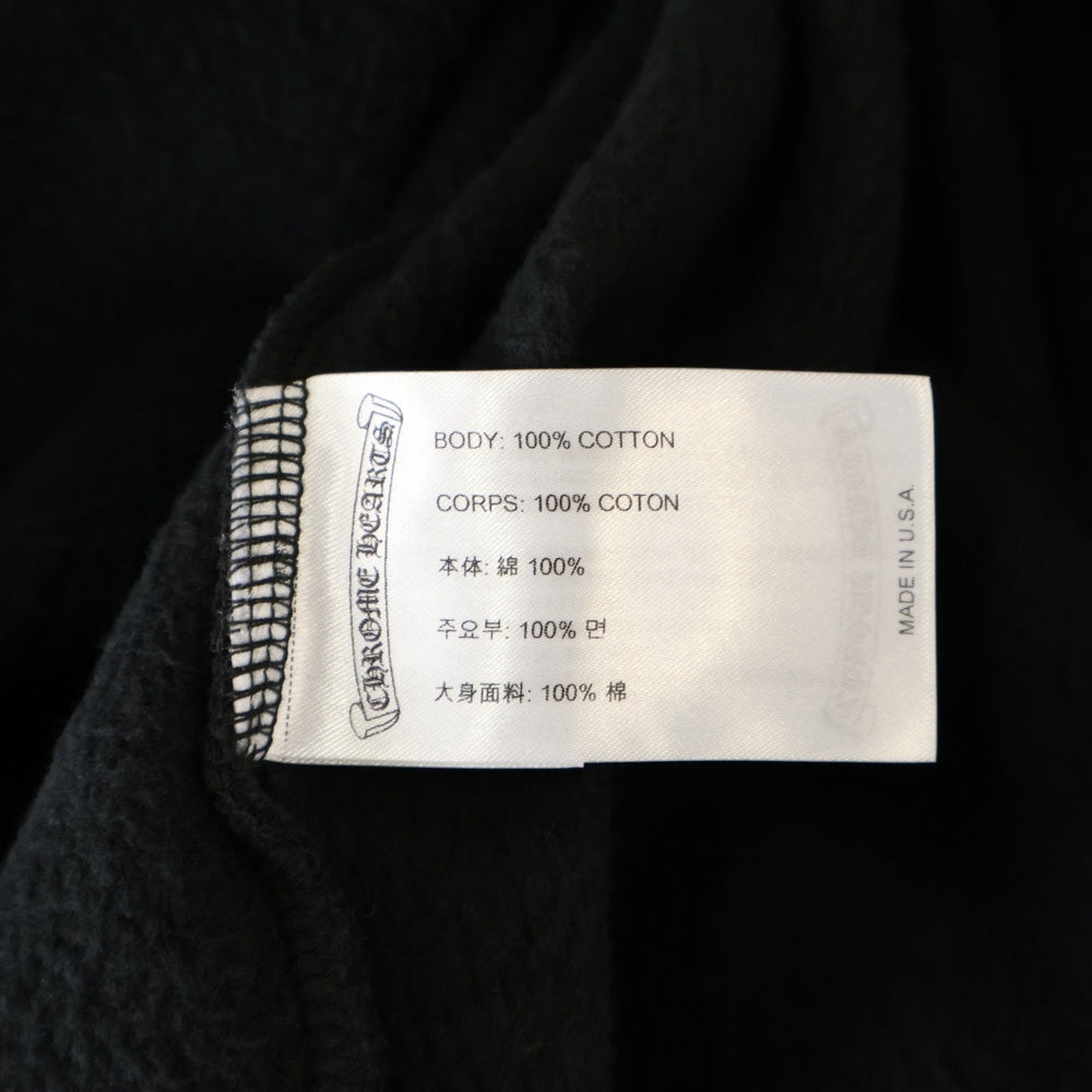 CHROME HEARTS(クロムハーツ) HORSESHOE PULLOVER HOODIE ホースシュープリント アームフローラル スウェットプルオーバーパーカー ブラック
