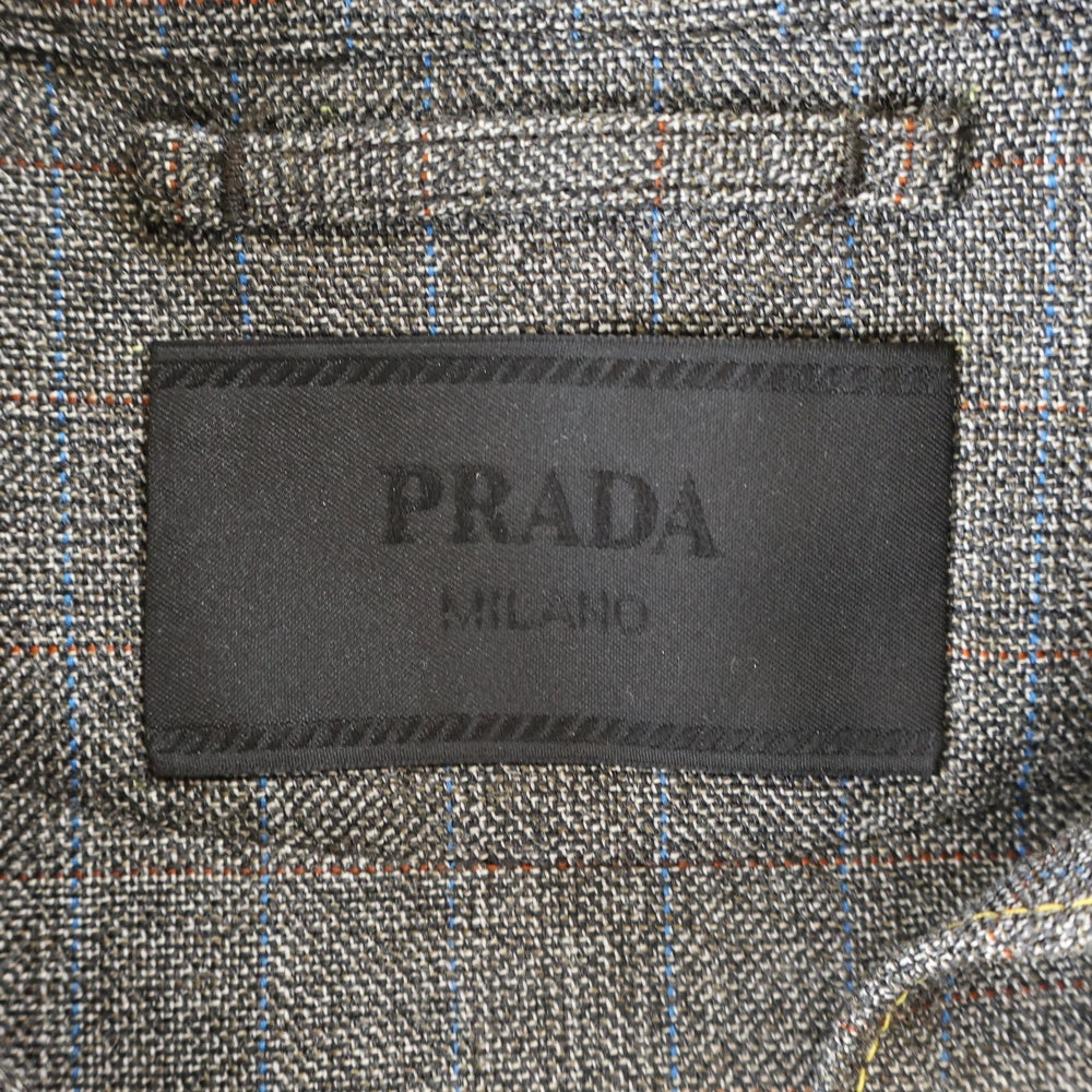 PRADA(プラダ) 16AW Race UP Side Zip Shirt SGN297 S162 リボン セーラージャケット グレー