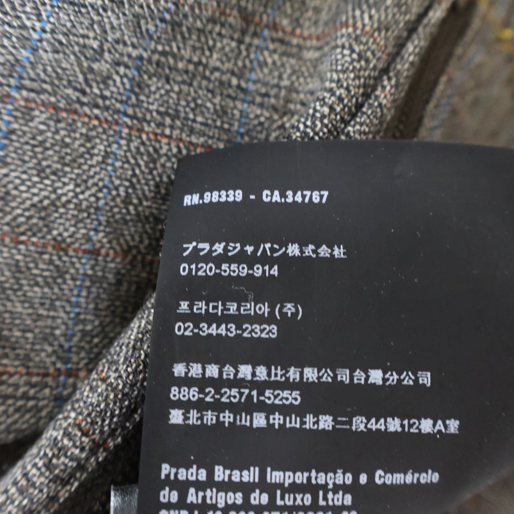 PRADA(プラダ) 16AW Race UP Side Zip Shirt SGN297 S162 リボン セーラージャケット グレー